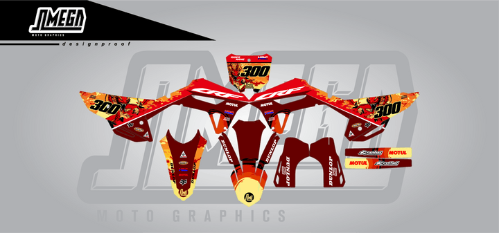 Honda Red Dragon Graphics Kit