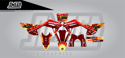 Honda Red Dragon Graphics Kit