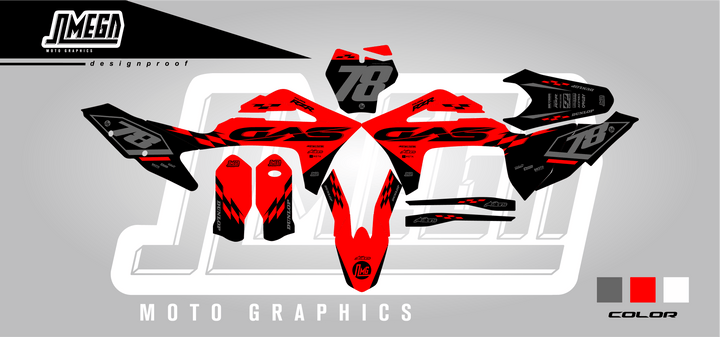 gasgas ec mc red flag graphics kit