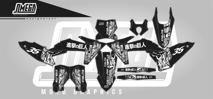 Attack on Titan KTM graphics design