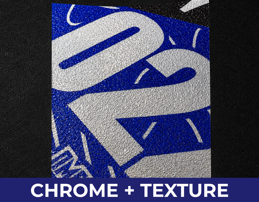 Omega Moto Graphics Blue Chungus Graphics Kit with Chrome Base and Textured Laminate