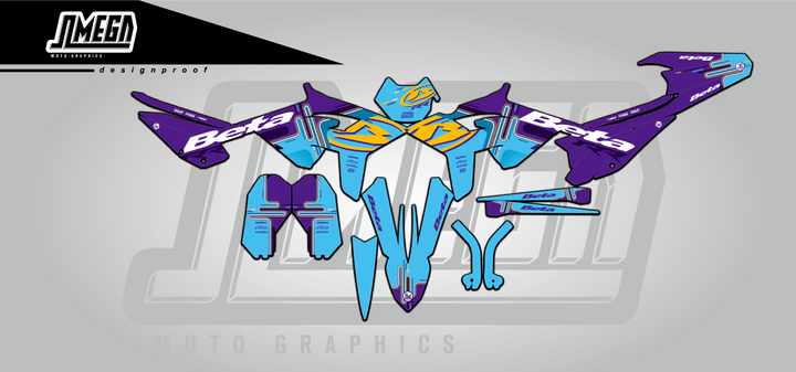 beta xtrainer rr enduro purple candy graphics kit