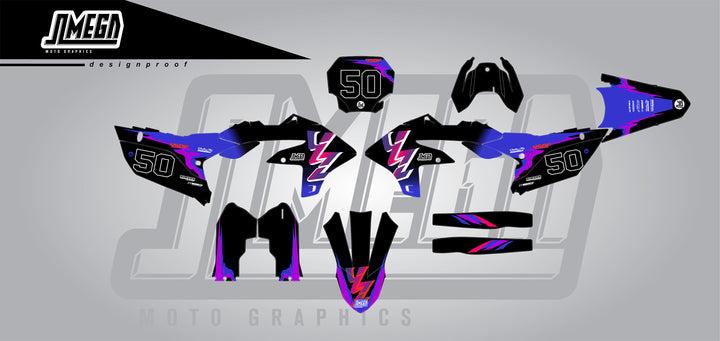 Yamaha Black 50th Graphics Kit Decals Stickers
