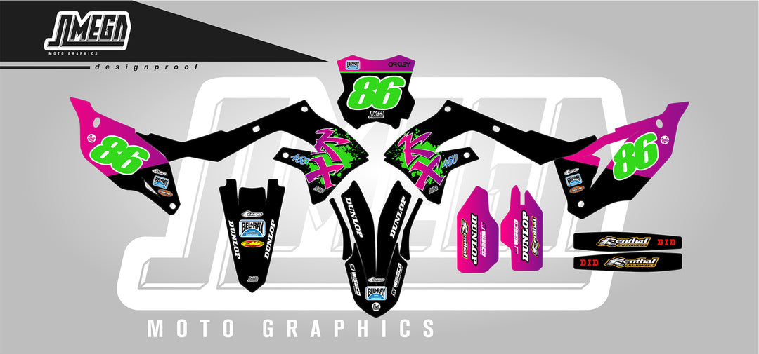 Kawasaki KX Black 50th Sticker kit