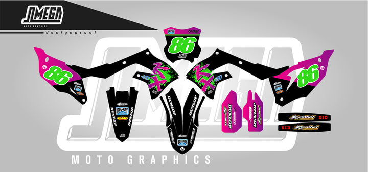 Kawasaki KX Black 50th Sticker kit