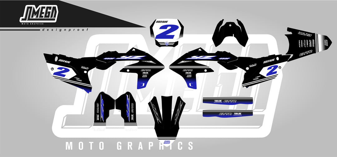 Black Yamaha 24 Sticker Kit