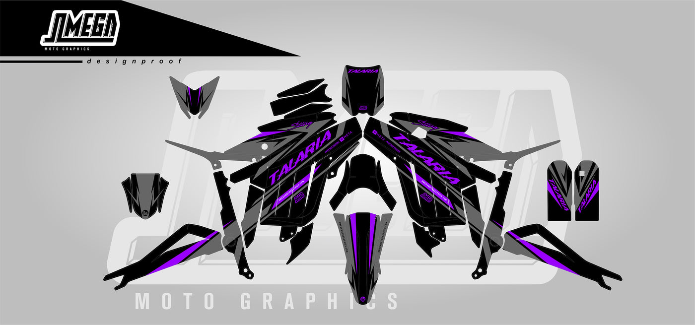 Black and purple Talarias Graphics kit