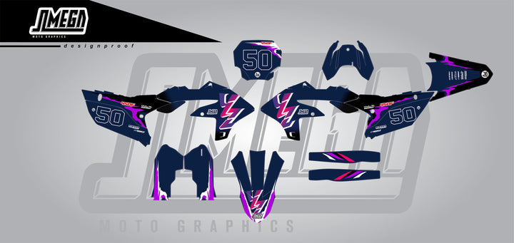 Yamaha Blue 50th Graphics Kit Stickers Decals