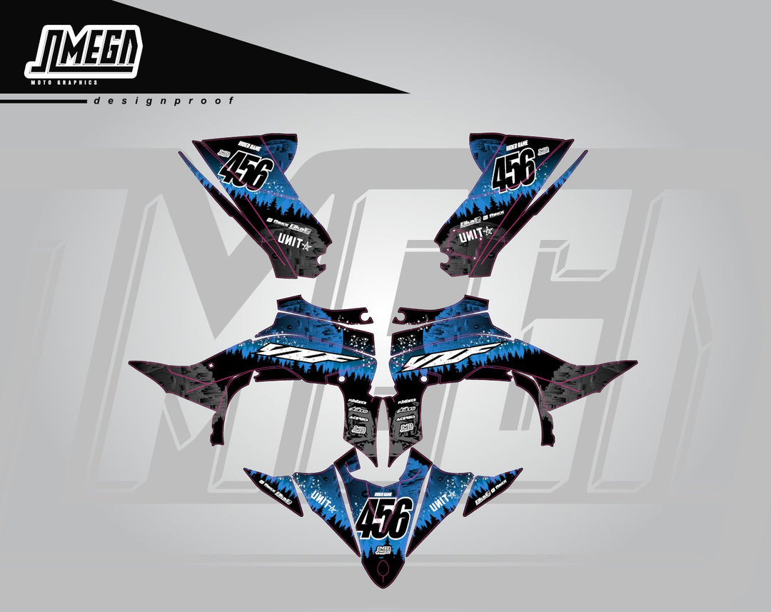 Blue Death Star Quad Graphics Kit