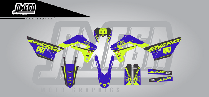 Blue Sherco Graphics Kit