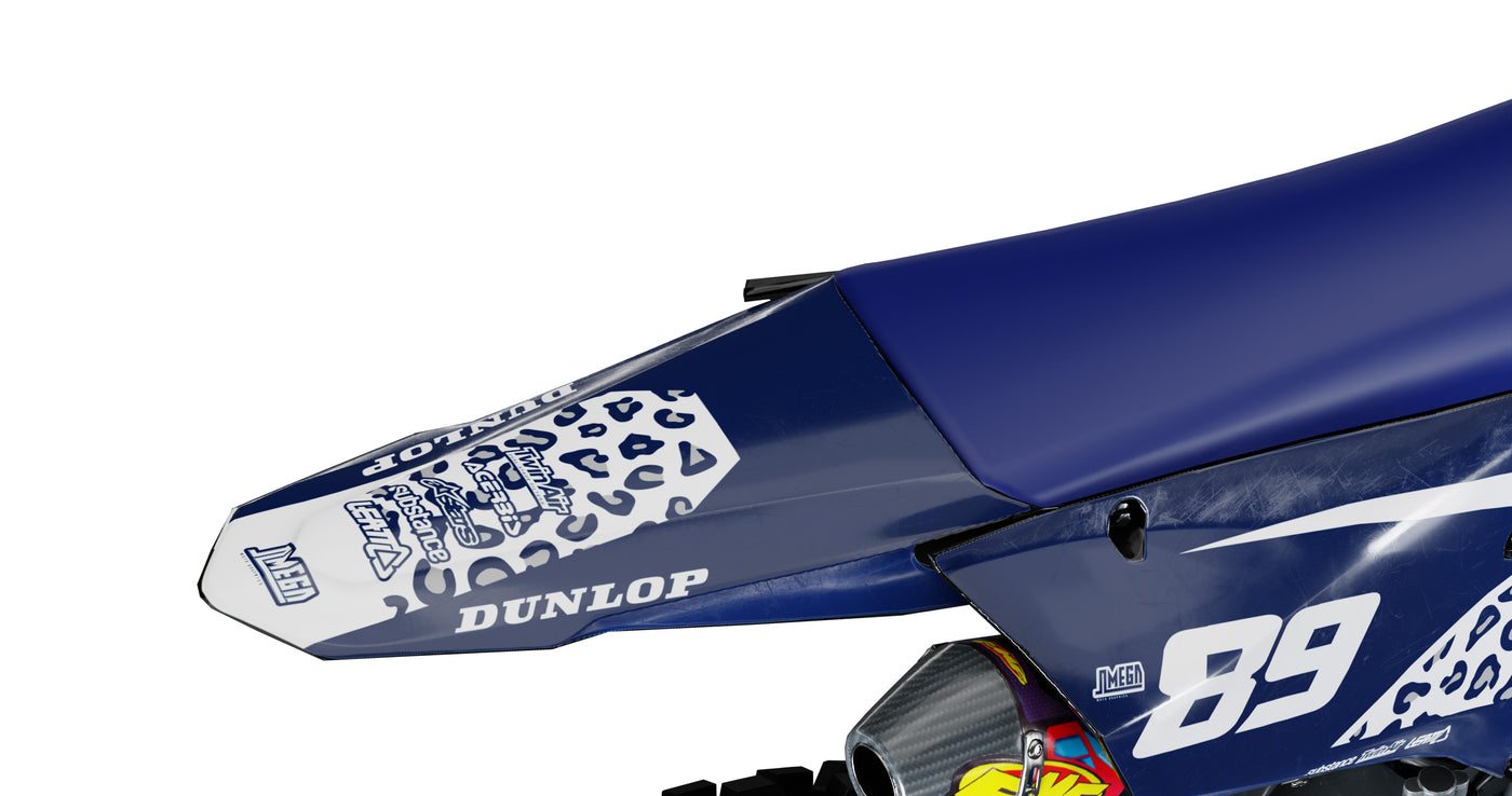 Blue Leopard Graphics Kit | Omega Moto Graphics