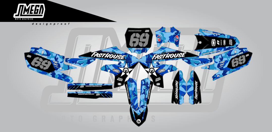 Blue Camo Graphics kit