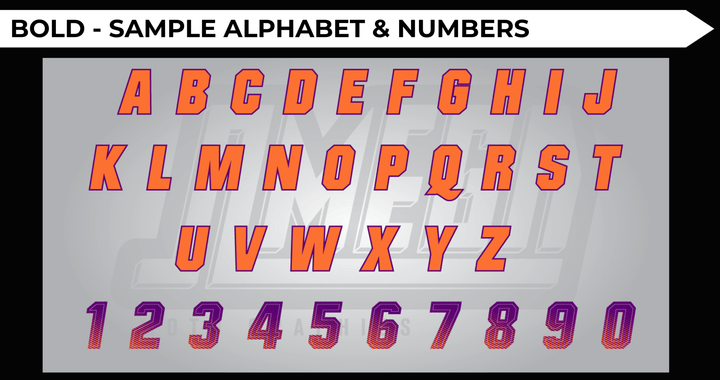 BOLD Iron-On Jersey Print