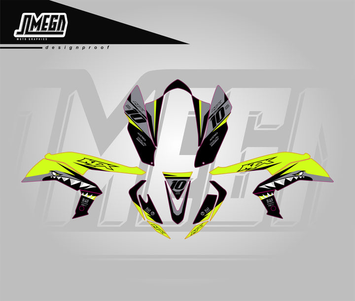 Fluro Bullet Quads Graphics Decals Stickers Kit