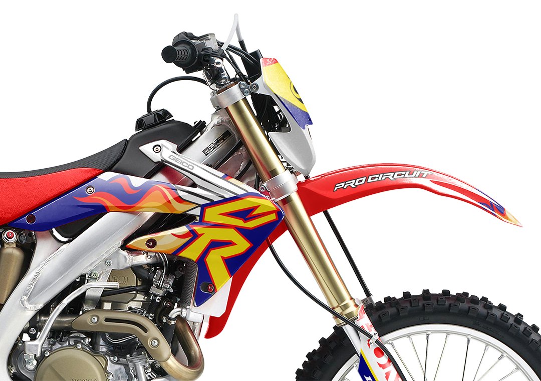 C R Retro Graphics 90s Retro CR Style Graphics Kit | Dirt Bike Decals – Omega Moto Graphics