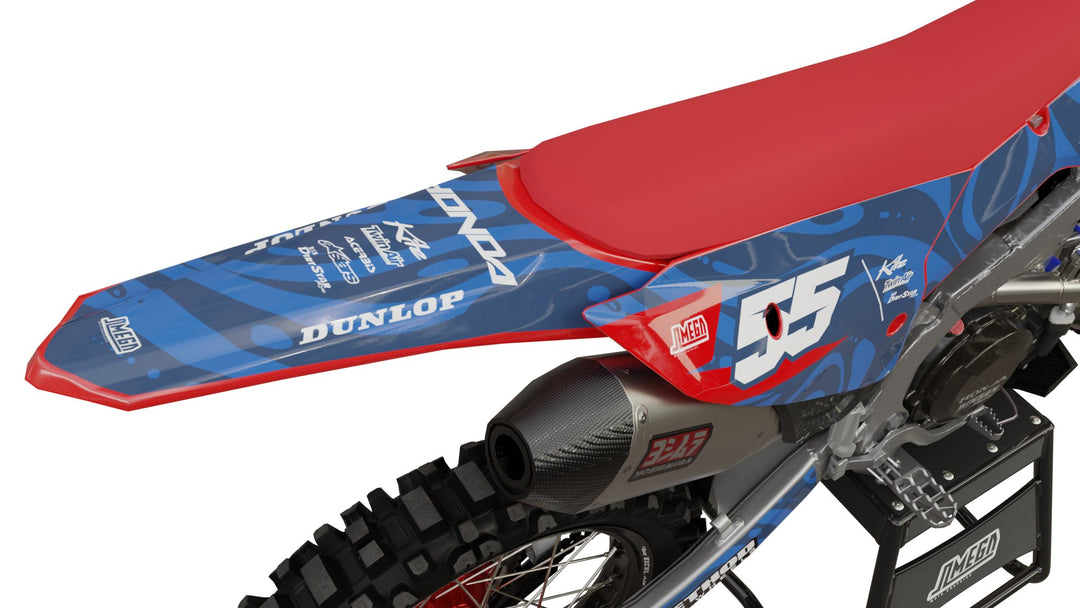 honda cr crf blue waves graphics kit