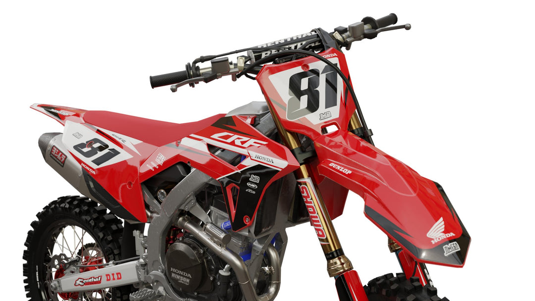 honda cr crf factory red graphics kit
