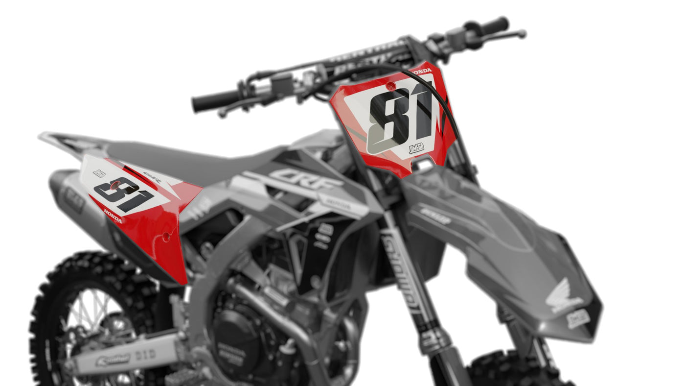 crf factory red number plates