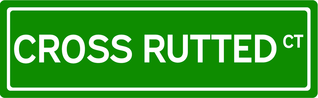 Cross Rutted Ct - Street Sign