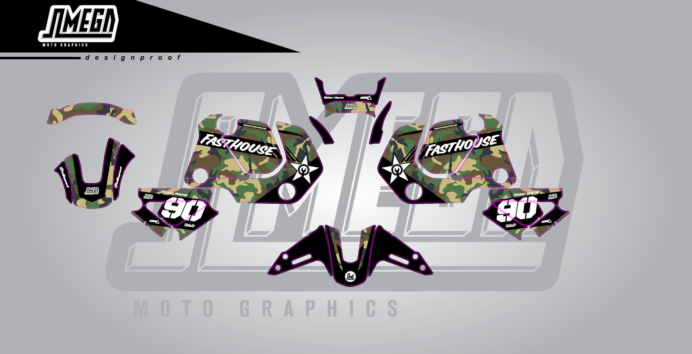 Army Camo Road Bike Graphics Kit