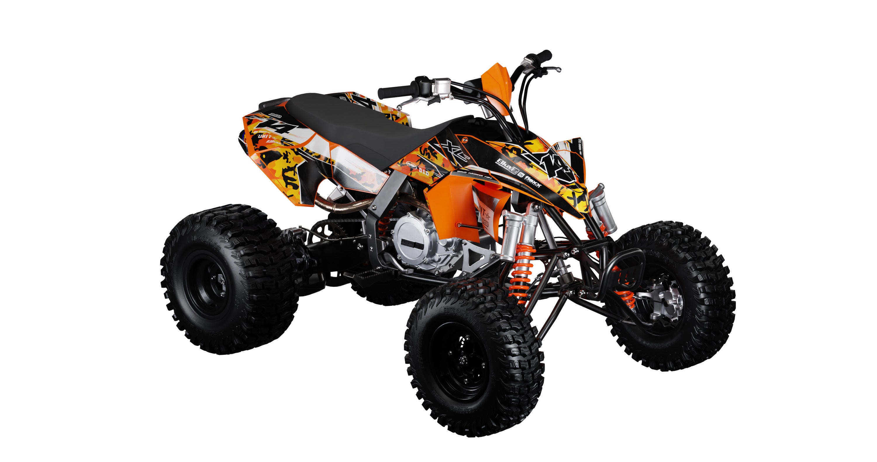 Orange Camo Quad Graphics Kit | Quad & ATV Decals – Omega Moto Graphics