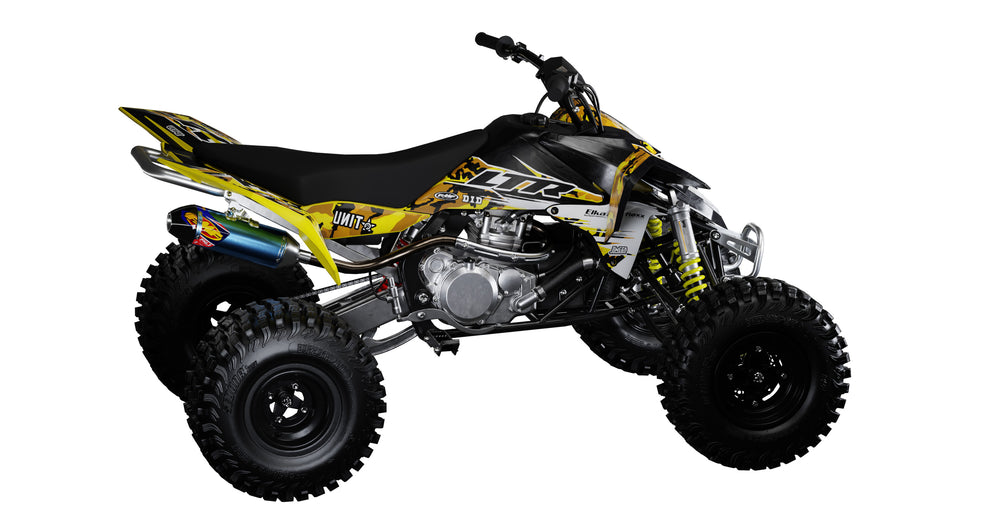 Suzuki Yellow Camo Quad Sticker Kit