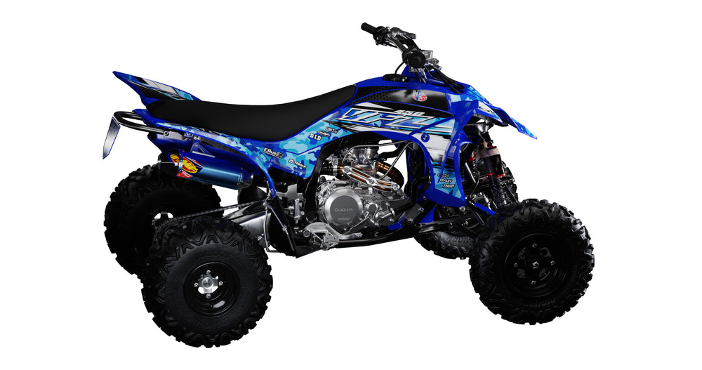Yamaha Blue Camo Quad Sticker Kit