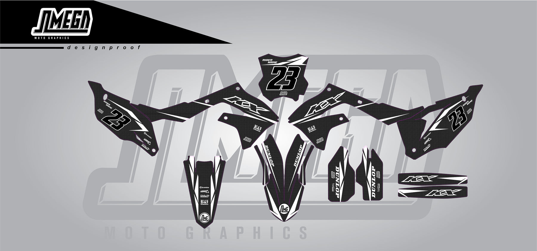 Carbon Delight Graphics kit | MX Graphics – Omega Moto Graphics