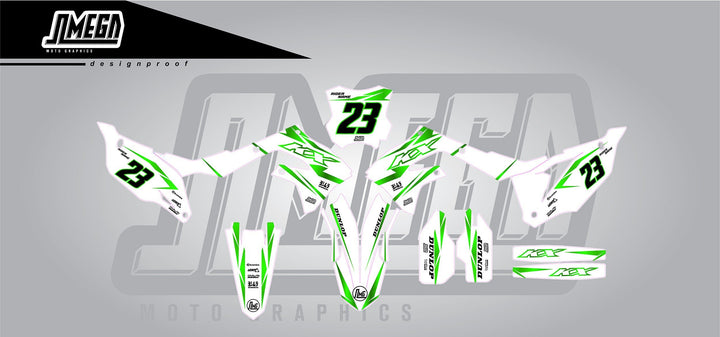 Kawasaki KX Clean Green Sticker kit