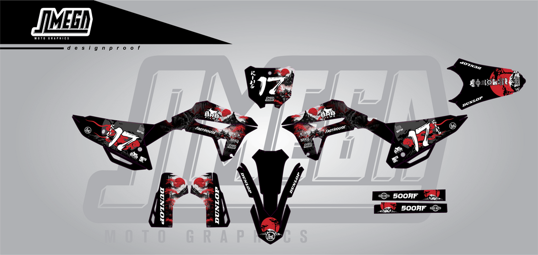 Custom Honda CR Japan inspired Decals and Stickers