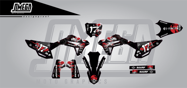 Custom Honda CR Japan inspired Decals and Stickers
