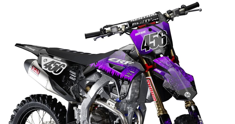 Honda CRF Purple Death Star Graphics Kit
