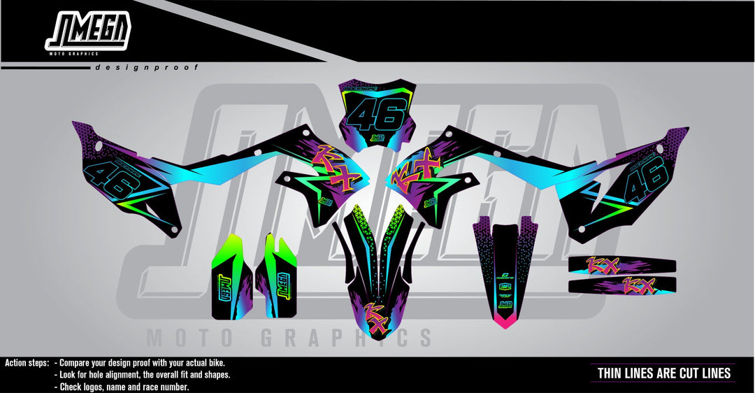 Double Vision Graphics Kit | Motocross Decals – Omega Moto Graphics