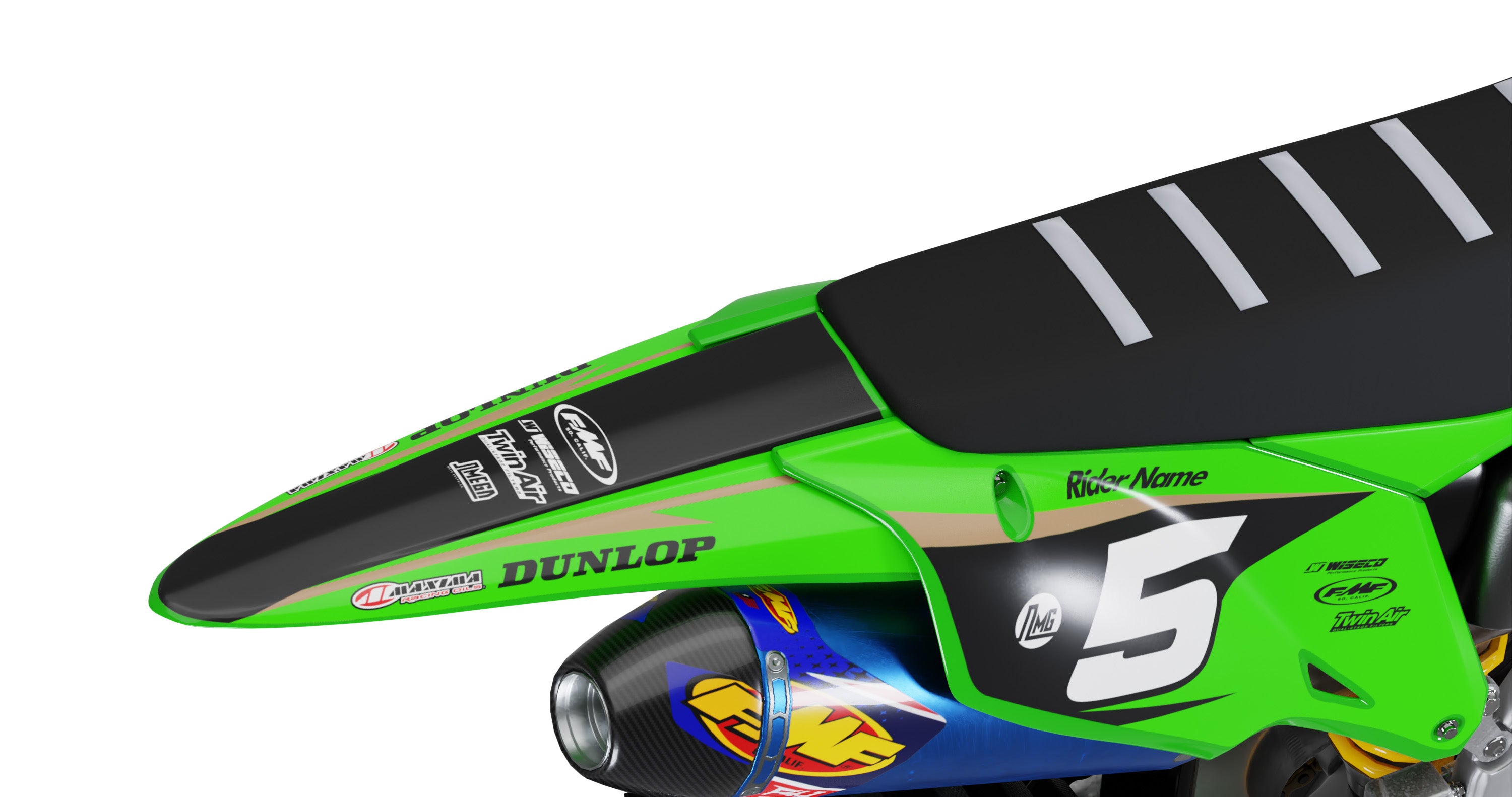 Kawasaki 21 Graphics kit | Dirt Bike Decals – Omega Moto Graphics