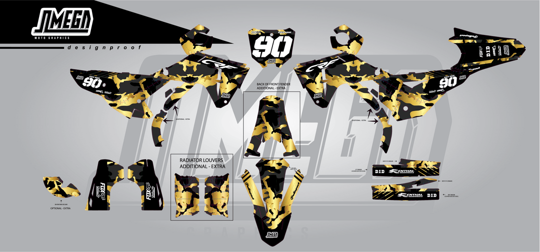 Gold Camo Graphics Kit