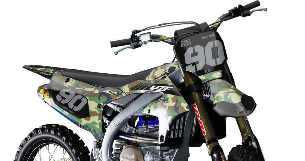 Green Yamaha Camo Sticker Kit