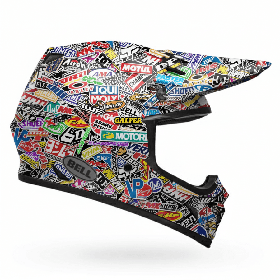 Helmet Sticker Bomb Pack | MX Helmet Stickers – Omega Moto Graphics