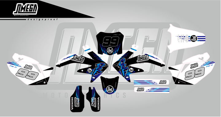honda cr crf blue steel graphics kit