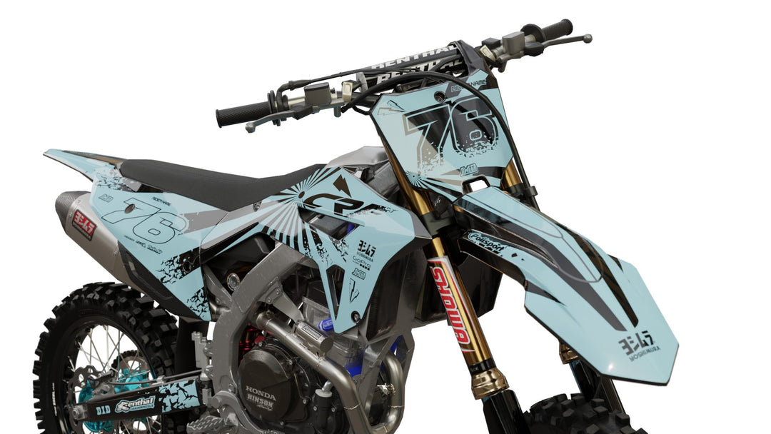 honda cr crf blue sun graphics kit