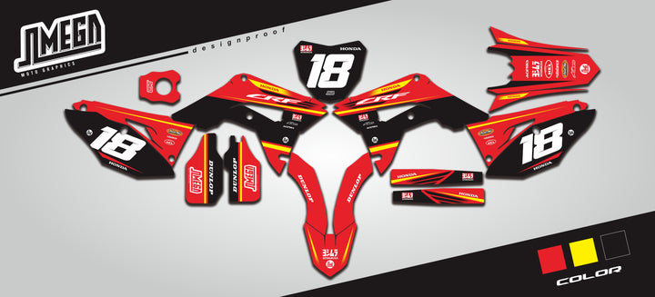 honda cr crf 90s factory graphics kit