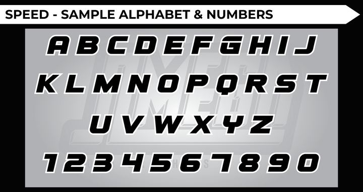 SPEED Iron-On Jersey Print