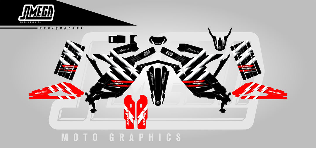 Lighting Graphics kit | Dirt Bike Decals – Omega Moto Graphics