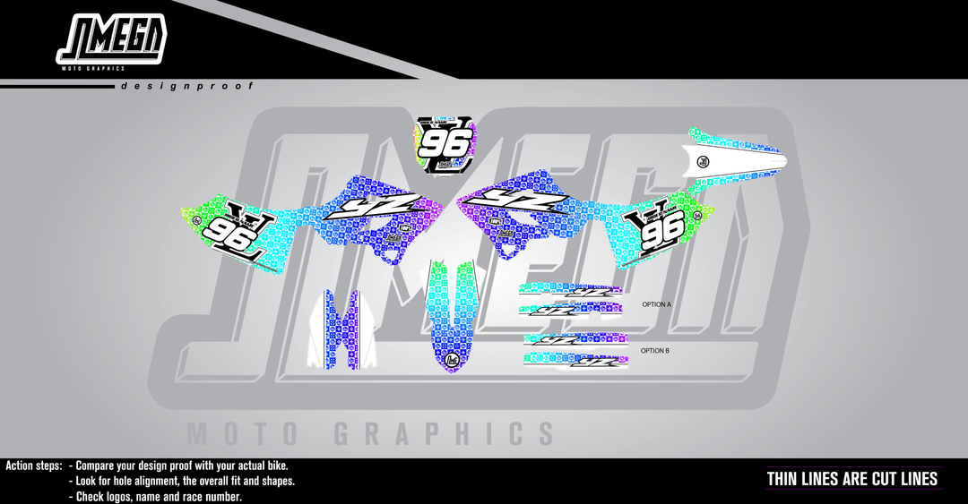 Multi Design Graphix Loui multi Graphics Kit | Motocross Decals – Omega Moto Graphics