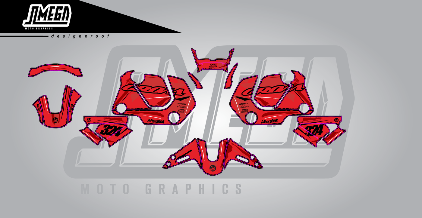 Manga Style Road Bike Graphics Kit