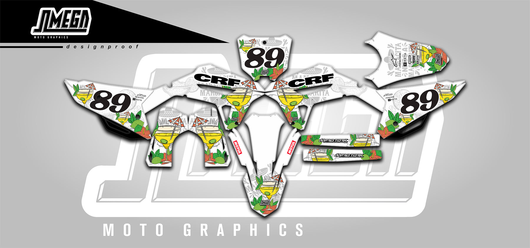 Margarita Graphics Kit | MX Sticker Kit – Omega Moto Graphics