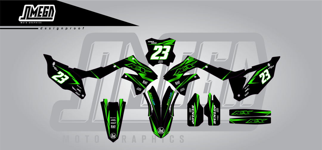 Metallic Green Graphics kit