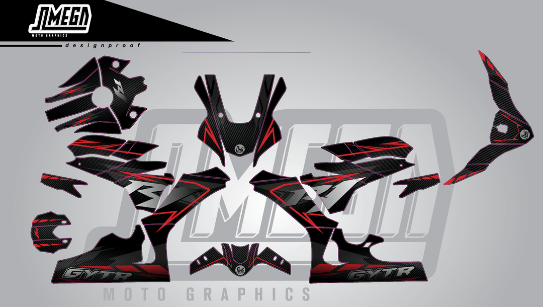 Metallic Red Road Bike Graphics Kit