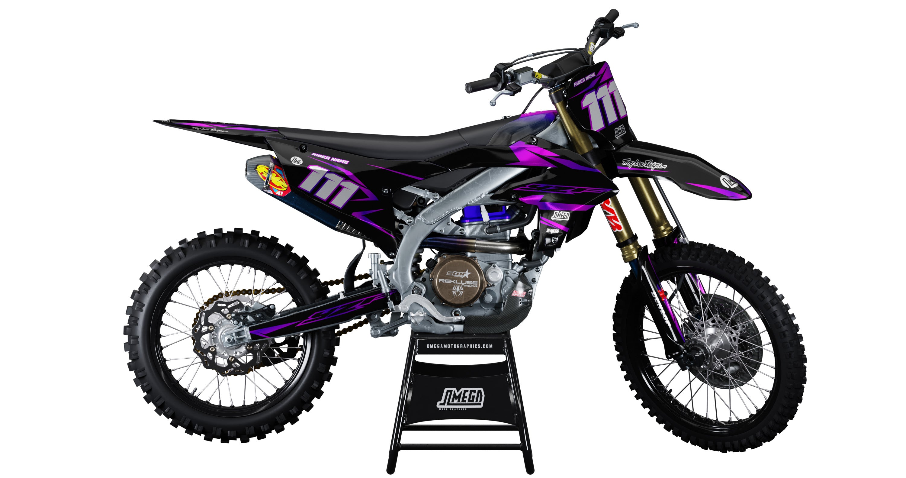 Yamaha Metallic Purple Graphics Kit | Omega Moto Graphics