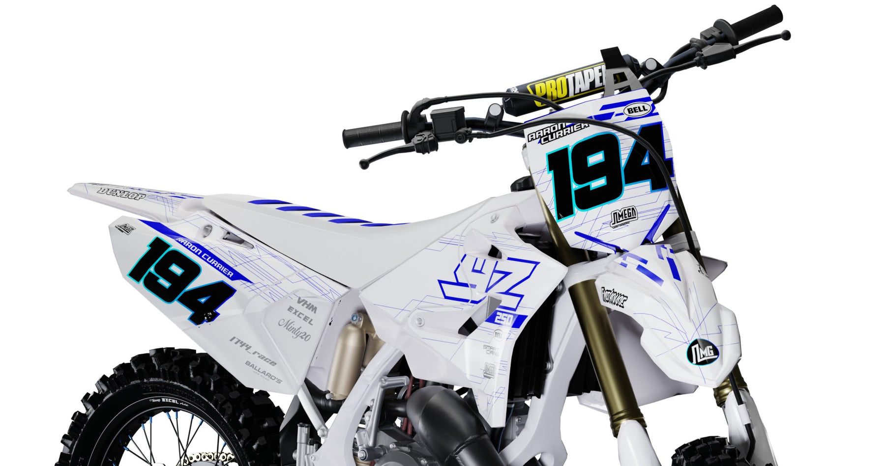 Minty White Graphics Kit – Omega Moto Graphics