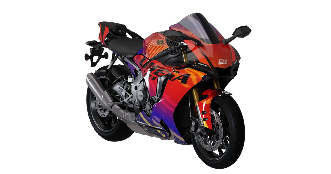 Orange Road Bike Graphics Kit